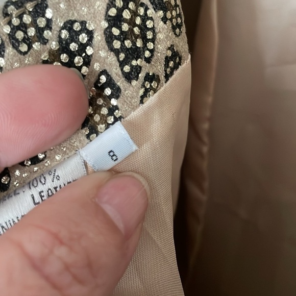 Vintage 80s Leather Cedars Shift Dress 8 Animal Leopard Print - Picture 5 of 14